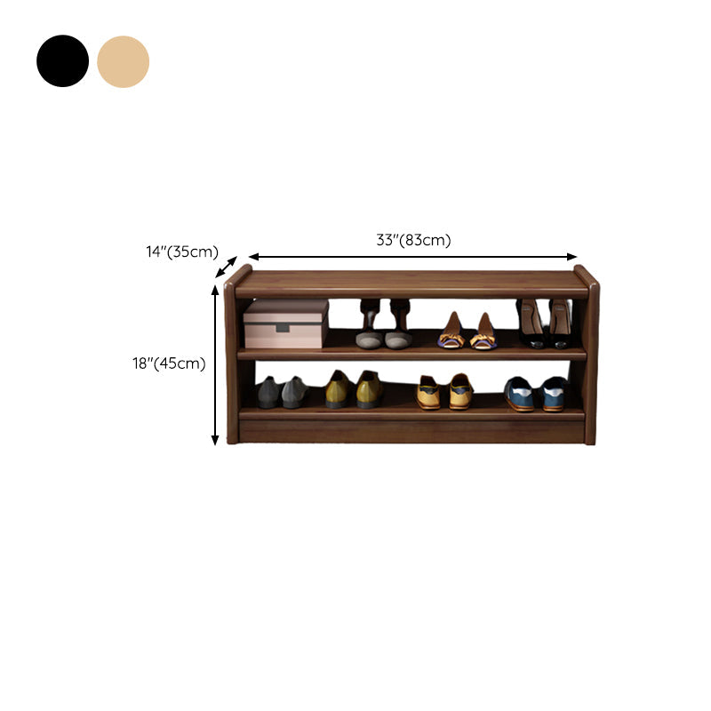 Mid-Century Modern Seating Bench Rubberwood Shoe Storage Rectangle Entryway Bench Clearhalo 'Benches' 'Chairs & Seating' 'furn' 'furn_benches' 'Furniture' 'Living Room Furniture' 6645952