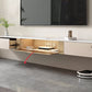 Stone TV Media Stand Contemporary TV Stand Console with Drawers