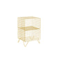 Metal Accent Table Nightstand Open Storage Bedside Cabinet for Bedroom Clearhalo 'Bedroom Furniture' 'furn' 'furn_night_stand' 'Furniture' 'night_stand' 'Nightstands' 6646155