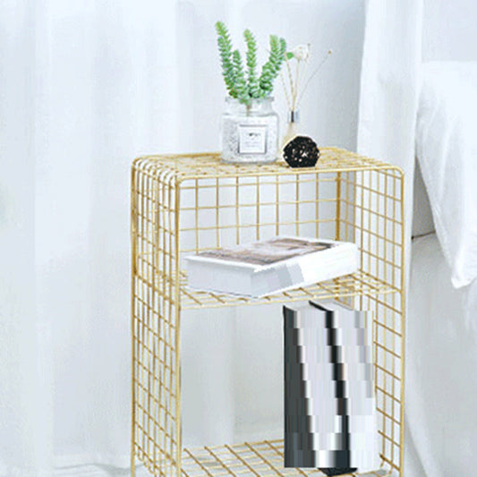 Metal Accent Table Nightstand Open Storage Bedside Cabinet for Bedroom Clearhalo 'Bedroom Furniture' 'furn' 'furn_night_stand' 'Furniture' 'night_stand' 'Nightstands' 6646157