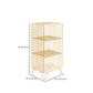 Metal Accent Table Nightstand Open Storage Bedside Cabinet for Bedroom Clearhalo 'Bedroom Furniture' 'furn' 'furn_night_stand' 'Furniture' 'night_stand' 'Nightstands' 6646158