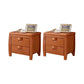 Solid Wood Nightstand Contemporary Bedside Cabinet with 2 Drawers Medium Wood 2 Piece Set Clearhalo 'Bedroom Furniture' 'furn' 'furn_night_stand' 'Furniture' 'night_stand' 'Nightstands' 6646193