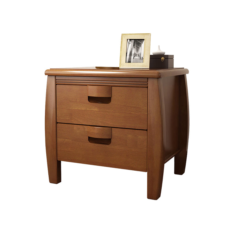 Solid Wood Nightstand Contemporary Bedside Cabinet with 2 Drawers Clearhalo 'Bedroom Furniture' 'furn' 'furn_night_stand' 'Furniture' 'night_stand' 'Nightstands' 6646196