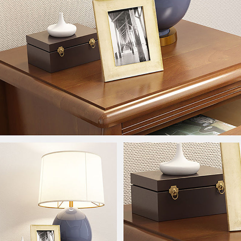 Solid Wood Nightstand Contemporary Bedside Cabinet with 2 Drawers Clearhalo 'Bedroom Furniture' 'furn' 'furn_night_stand' 'Furniture' 'night_stand' 'Nightstands' 6646198
