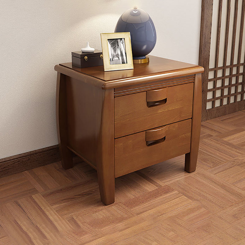 Solid Wood Nightstand Contemporary Bedside Cabinet with 2 Drawers Clearhalo 'Bedroom Furniture' 'furn' 'furn_night_stand' 'Furniture' 'night_stand' 'Nightstands' 6646201