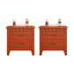 Solid Wood Nightstand Contemporary Bedside Cabinet with Drawers