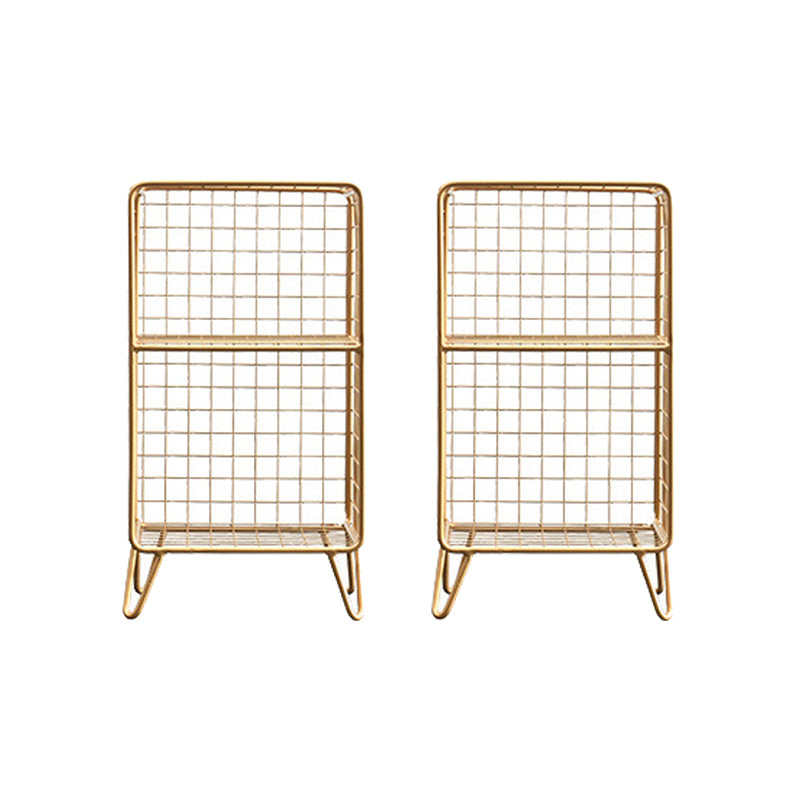 ベッドルーム用のメタルベッドナイトスタンドオープンストレージベッドサイドキャビネット