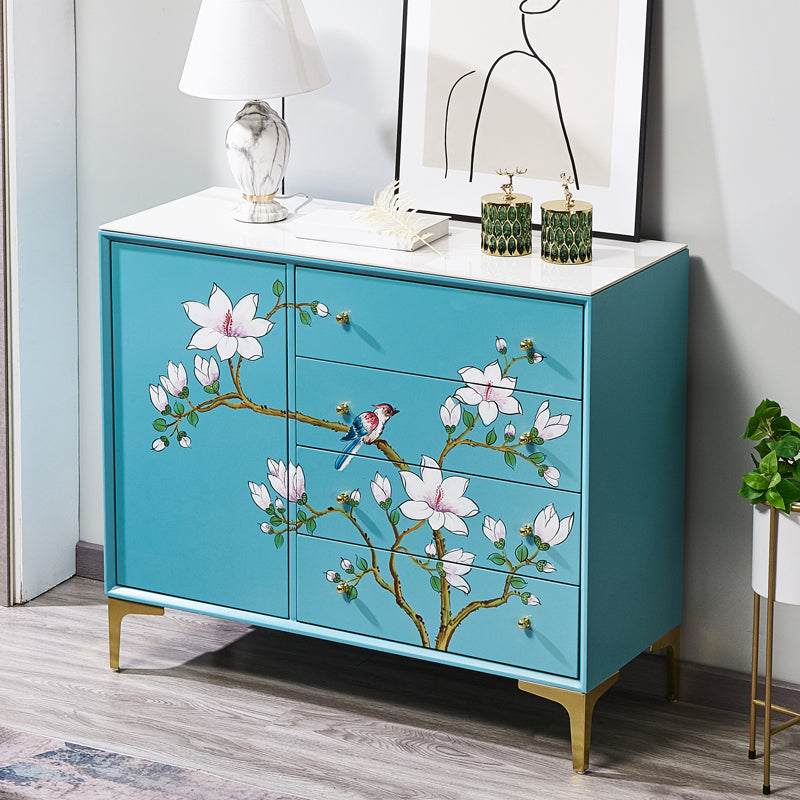 Glam Combo Dresser Horizontal Stone Storage Chest Dresser for Bedroom 31"L x 16"W x 34"H Clearhalo 'Bedroom Furniture' 'Dressers & Chests' 'dressers_chests' 'furn' 'furn_dressers_chests' 'Furniture' 6646287