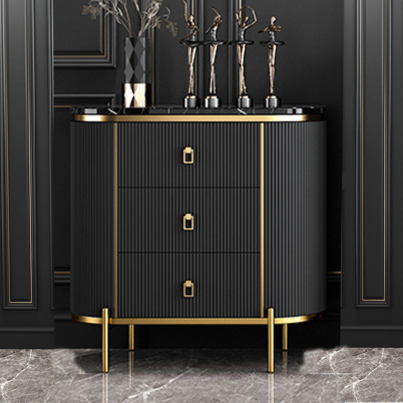 Cómoda de almacenamiento vertical de piedra Glam, cómoda para dormitorio con 3 cajones