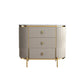Cómoda de almacenamiento vertical de piedra Glam, cómoda para dormitorio con 3 cajones