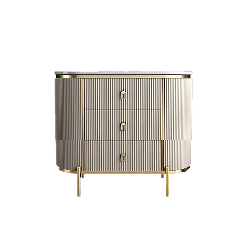 Cómoda de almacenamiento vertical de piedra Glam, cómoda para dormitorio con 3 cajones