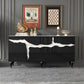 13.65-inch Width Modern Storage Chest Dresser Stone Storage Chest with 6 Drawers 59"L x 14"W x 35"H Black Clearhalo 'Bedroom Furniture' 'Dressers & Chests' 'dressers_chests' 'furn' 'furn_dressers_chests' 'Furniture' 6646331