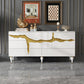 13.65-inch Width Modern Storage Chest Dresser Stone Storage Chest with 6 Drawers 47"L x 14"W x 35"H White Clearhalo 'Bedroom Furniture' 'Dressers & Chests' 'dressers_chests' 'furn' 'furn_dressers_chests' 'Furniture' 6646332