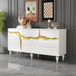 13.65-inch Width Modern Storage Chest Dresser Stone Storage Chest with 6 Drawers 59"L x 14"W x 35"H White Clearhalo 'Bedroom Furniture' 'Dressers & Chests' 'dressers_chests' 'furn' 'furn_dressers_chests' 'Furniture' 6646333