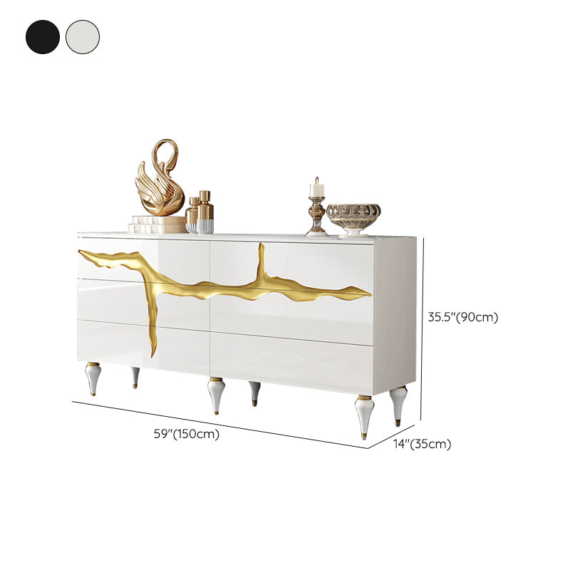 13.65-inch Width Modern Storage Chest Dresser Stone Storage Chest with 6 Drawers Clearhalo 'Bedroom Furniture' 'Dressers & Chests' 'dressers_chests' 'furn' 'furn_dressers_chests' 'Furniture' 6646339