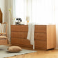 Commode double ultra moderne en pin massif, commode de rangement horizontale pour chambre à coucher