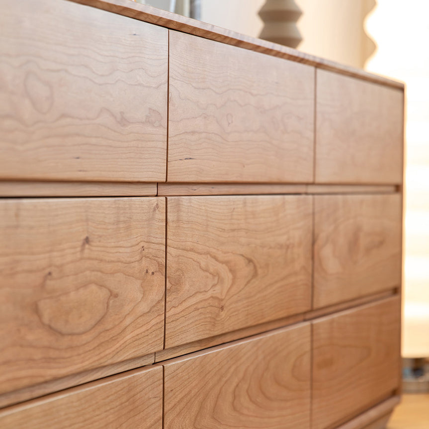 Commode double ultra moderne en pin massif, commode de rangement horizontale pour chambre à coucher