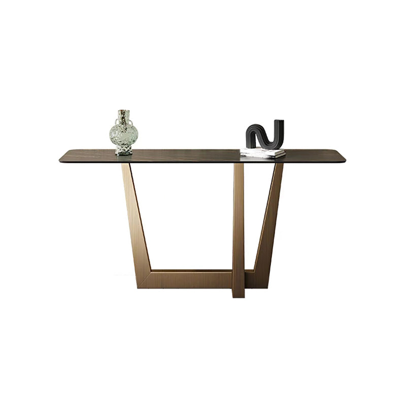 Moderno tavolo da console da 15,75 "W tavolo accento rettangolo di pietra per Hall