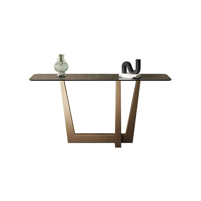 Moderno tavolo da console da 15,75 "W tavolo accento rettangolo di pietra per Hall
