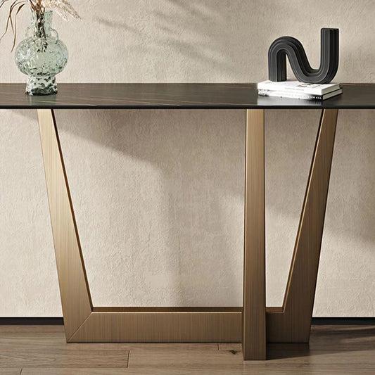 Moderno tavolo da console da 15,75 "W tavolo accento rettangolo di pietra per Hall