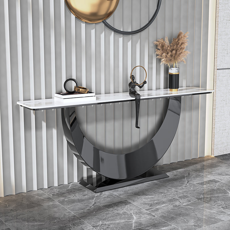 Console rettangolare di pietra Tabella 1-SHELF 31,5 "TABELLO DI ACCENTO ALTA