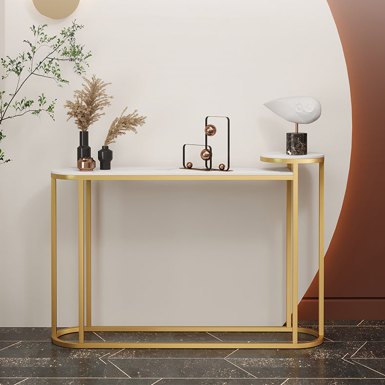 Tavolo console in pietra glam tavolo divano console di ferro dorato per sala