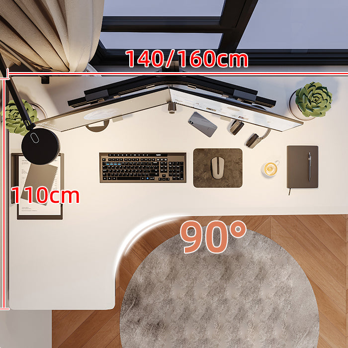 23,4-inch H Industrial Office Desk L-vorm Gefabriceerd Wood Writing Desk