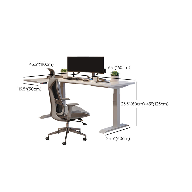 23,4-inch H Industrial Office Desk L-vorm Gefabriceerd Wood Writing Desk