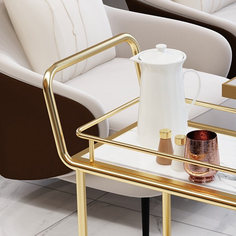 Mesa moderna de preparación para comidas para el hogar Mesa de preparación de almacenamiento abierta de metal enrollable