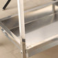Moderno carrello da cucina in metallo in metallo aperto carrello da cucina in argento