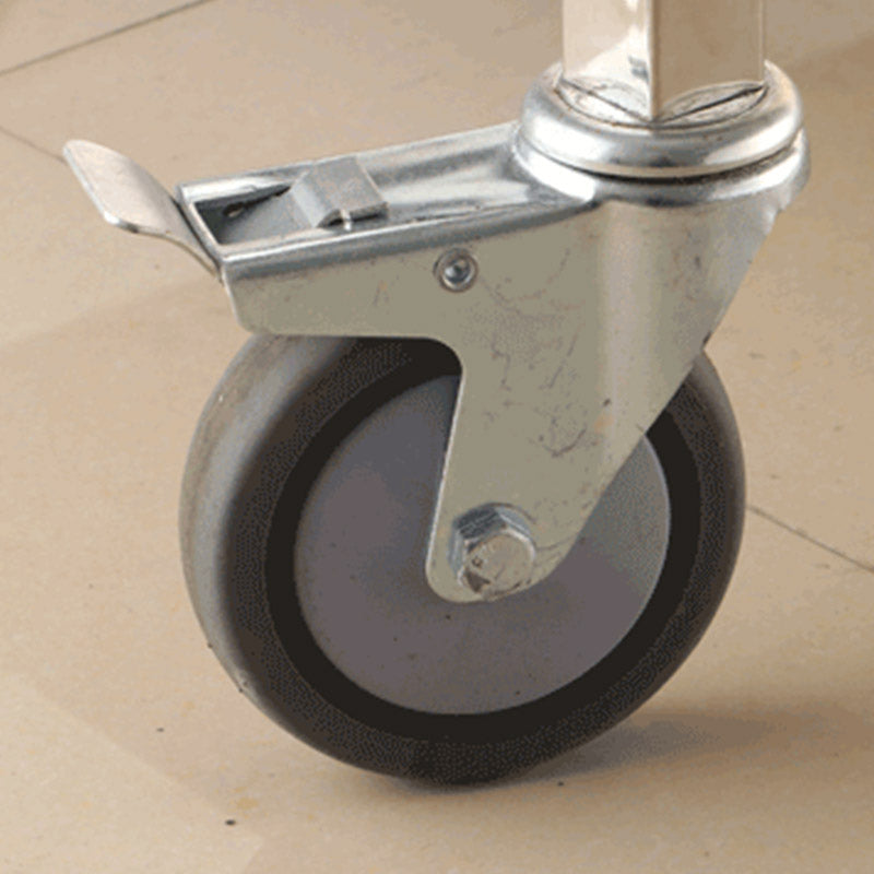 Moderno carrello da cucina in metallo in metallo aperto carrello da cucina in argento