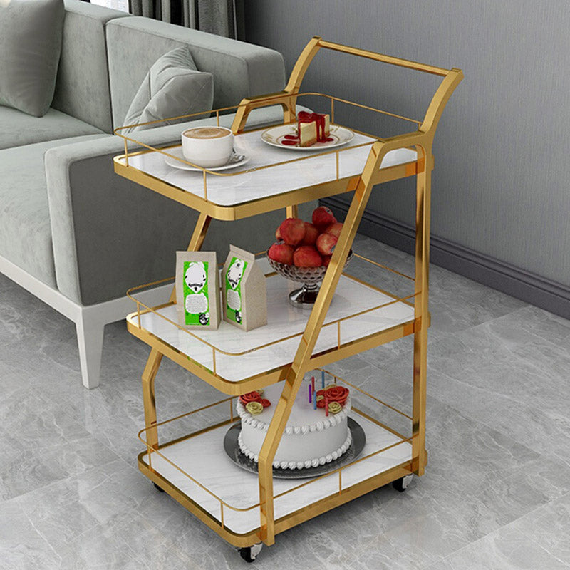 Table de préparation à la maison moderne de stockage ouvert Home Dining Table de préparation