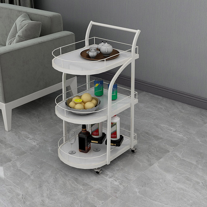 Table de préparation à la maison moderne de stockage ouvert Home Dining Table de préparation