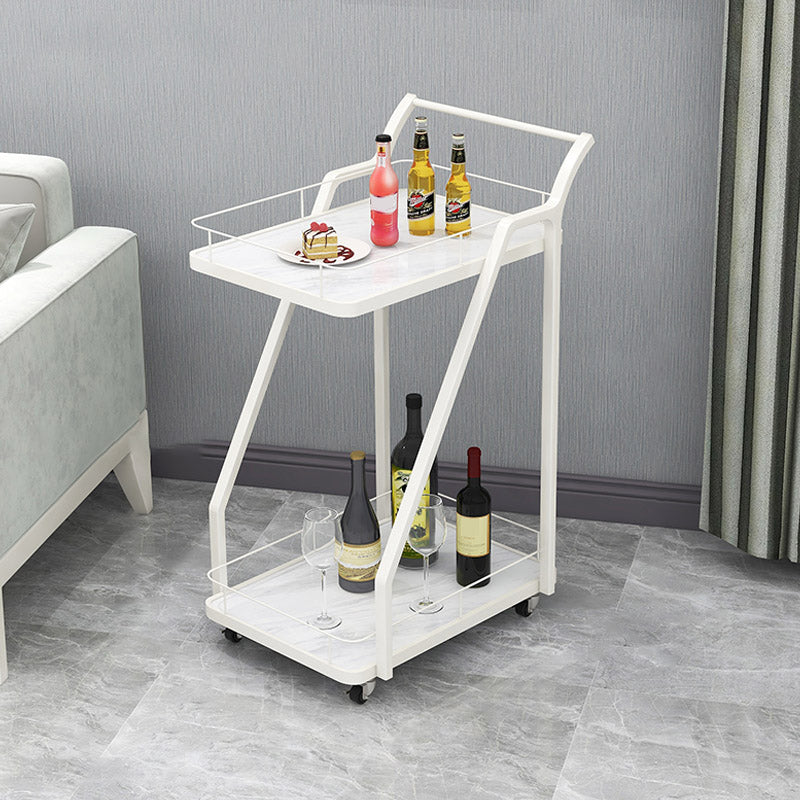 Table de préparation à la maison moderne de stockage ouvert Home Dining Table de préparation