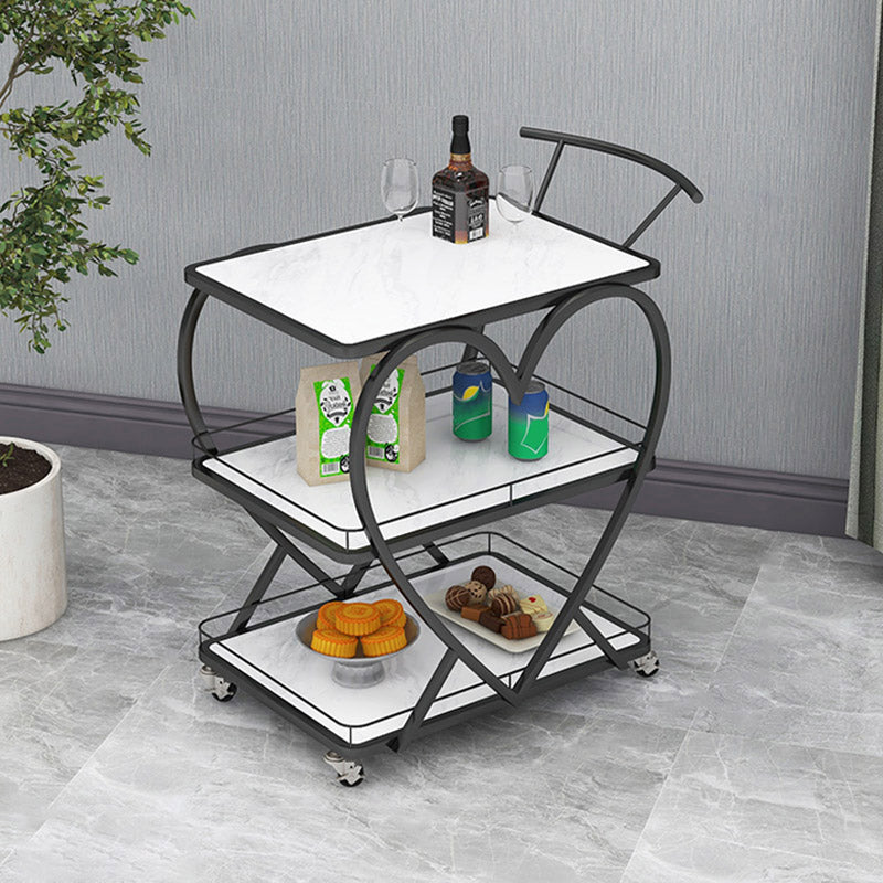 Table de préparation à la maison moderne de stockage ouvert Home Dining Table de préparation