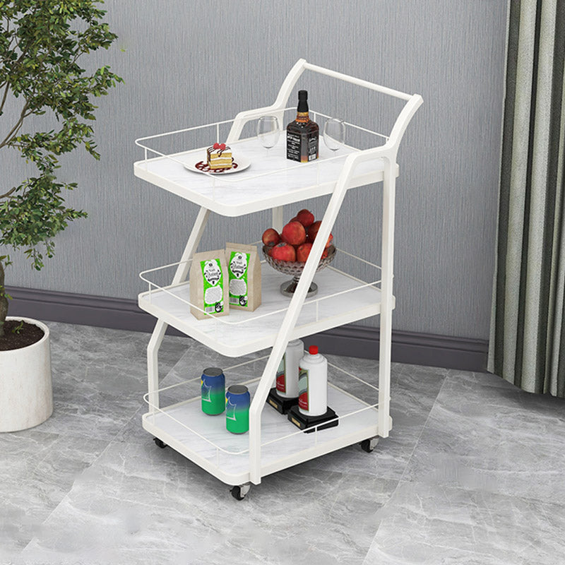 Table de préparation à la maison moderne de stockage ouvert Home Dining Table de préparation