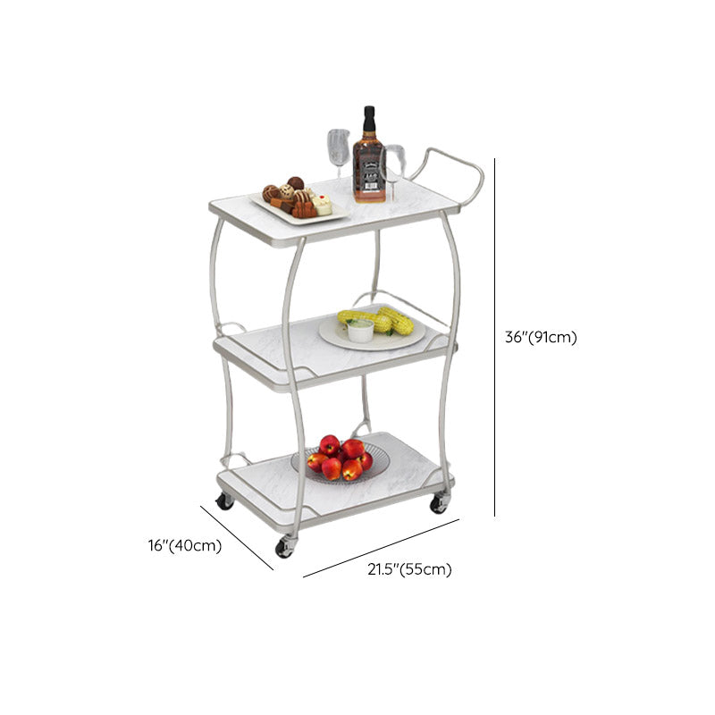 Table de préparation à la maison moderne de stockage ouvert Home Dining Table de préparation