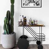 Table de préparation à verre rectangulaire moderne table de préparation à la maison avec roues