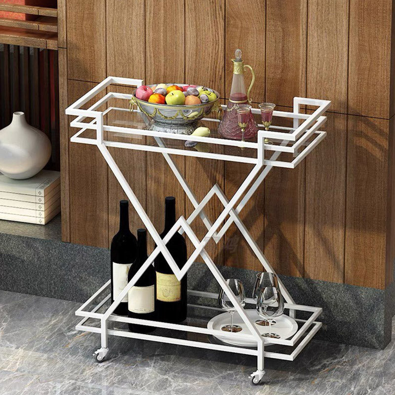 Open Storage Modern Prep Table Home Dining Rectangular Prep Table