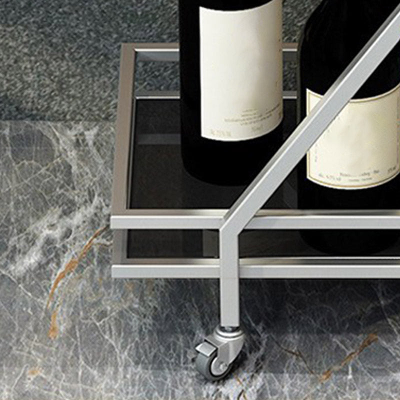 Open Storage Modern Prep Table Home Dining Rectangular Prep Table