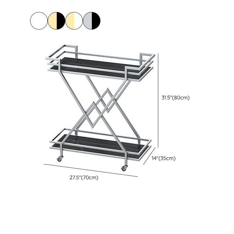 Open Storage Modern Prep Table Home Dining Rectangular Prep Table