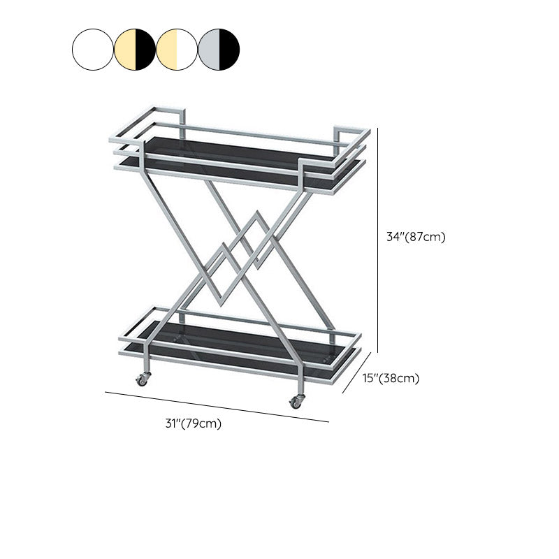 Open Storage Modern Prep Table Home Dining Rectangular Prep Table