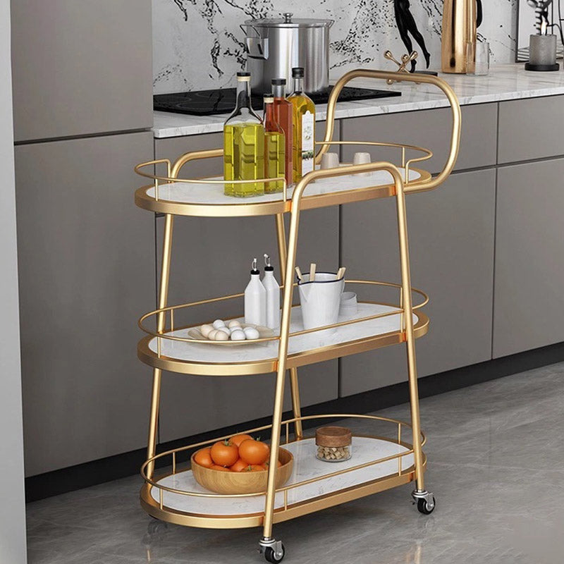 Chariot de cuisine moderne ouverte de rangement maison de préparation à restauration