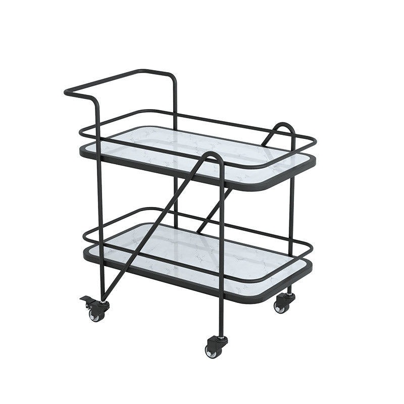 Moderne 2-laags voorbereidende tabel rechthoekige open opslagbereidingstabel