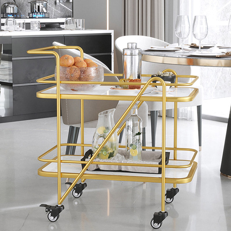 Moderne 2-laags voorbereidende tabel rechthoekige open opslagbereidingstabel