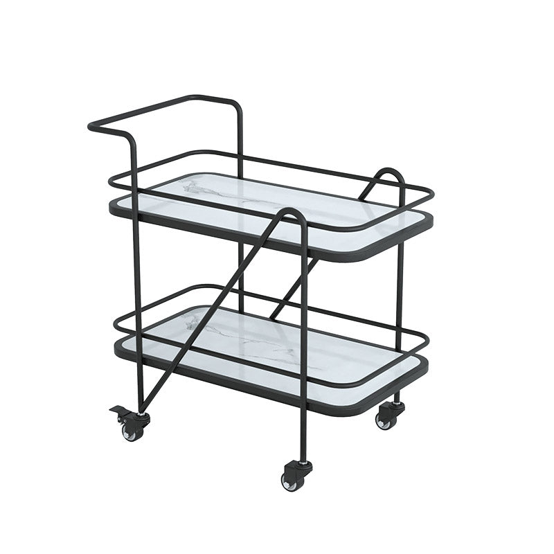 Moderne 2-laags voorbereidende tabel rechthoekige open opslagbereidingstabel