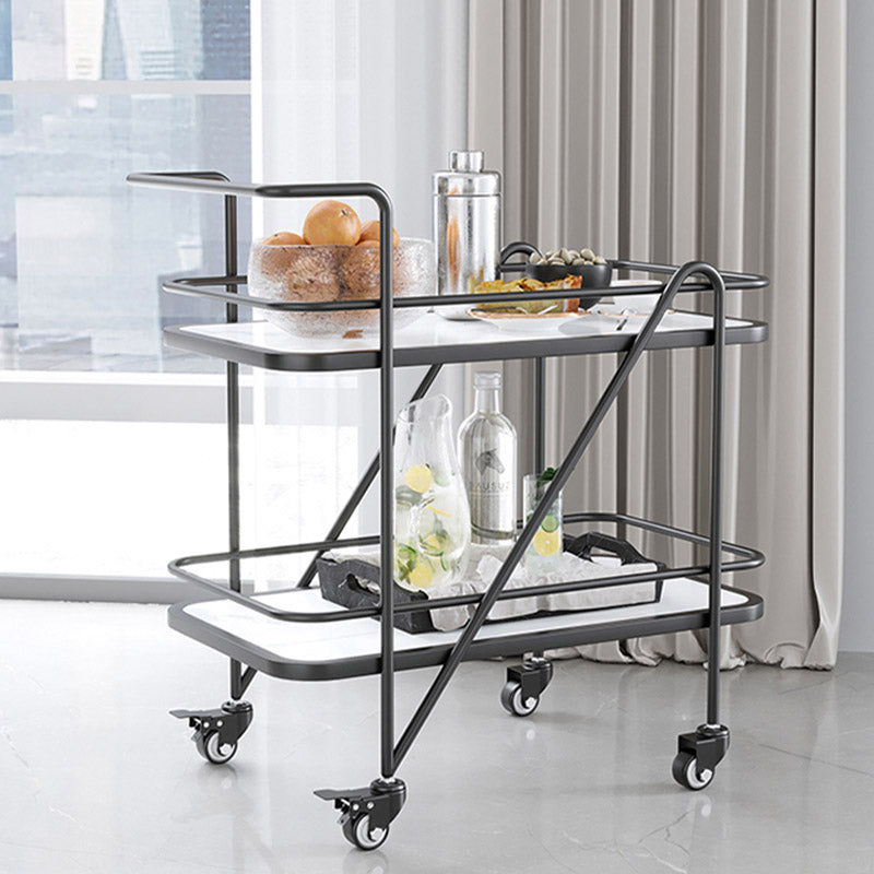 Moderne 2-laags voorbereidende tabel rechthoekige open opslagbereidingstabel