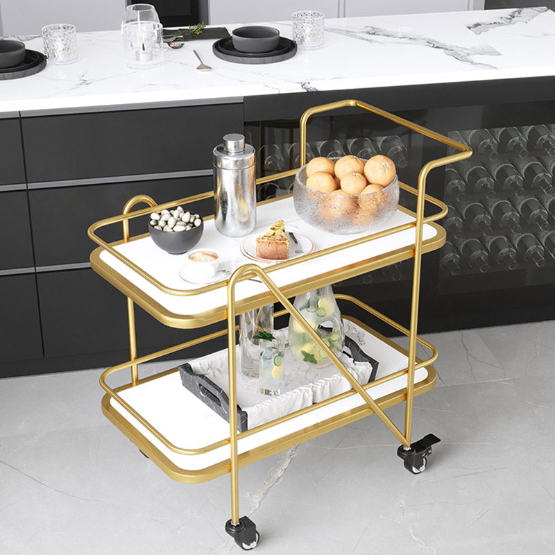 Moderne 2-laags voorbereidende tabel rechthoekige open opslagbereidingstabel