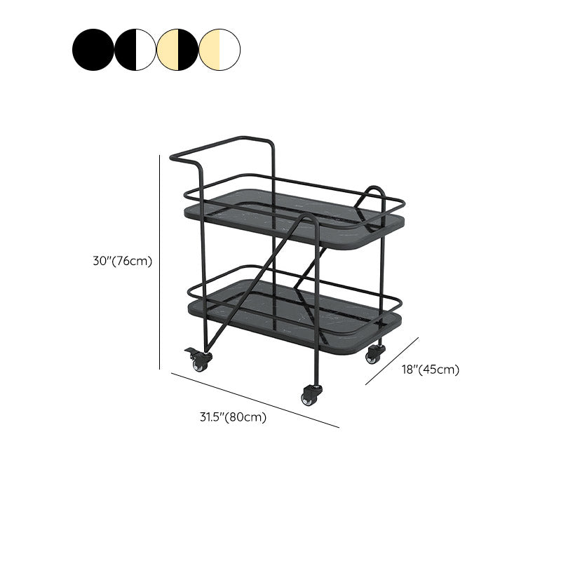 Moderne 2-laags voorbereidende tabel rechthoekige open opslagbereidingstabel