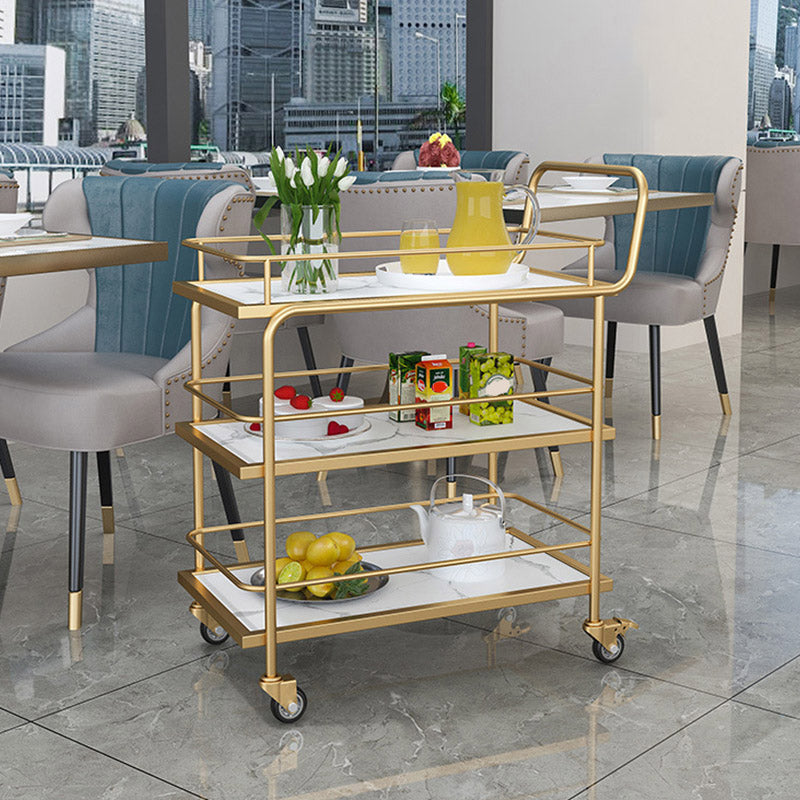 Rolling Kitchen Trolley Manufactured Wood Modern Kitchen Trolley 3 White Clearhalo 'furn' 'furn_kitchen_islands_carts' 'Furniture' 'Kitchen & Dining Furniture' 'Kitchen Islands & Carts' 'kitchen_islands_carts' 6646692